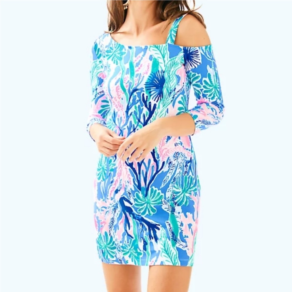 Lori dress in jet stream